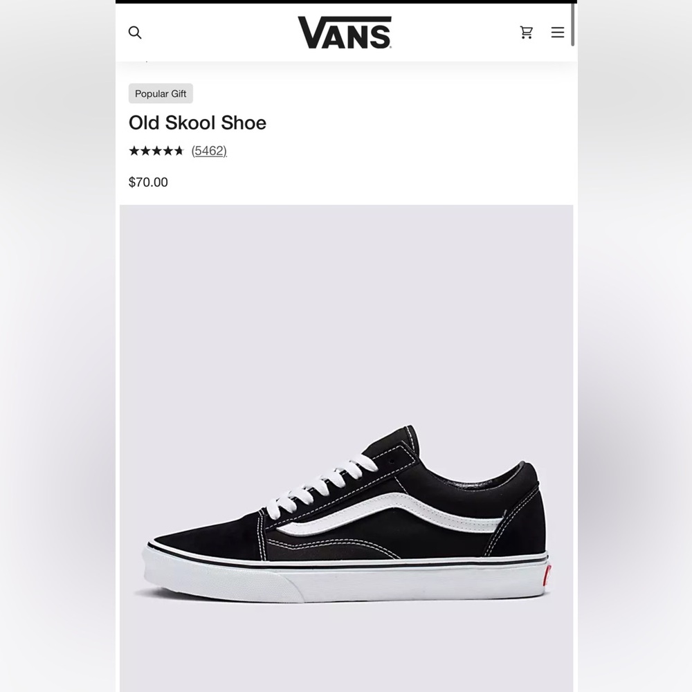 Vans Women’s Old Skool Black and White Sneakers Size 8.5 - Picture 5 of 5